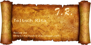 Teltsch Rita névjegykártya